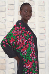 Silk Printed Emb Dress