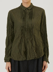 Brush Crinkle Pintuck Top