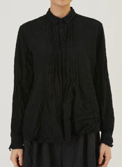 Brush Crinkle Pintuck Top
