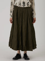 Cotton Satin Flare Skirt