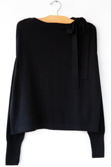 Boatneck Tie Sweater