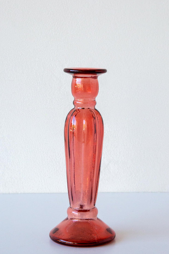 Fluted Glass Candlestick