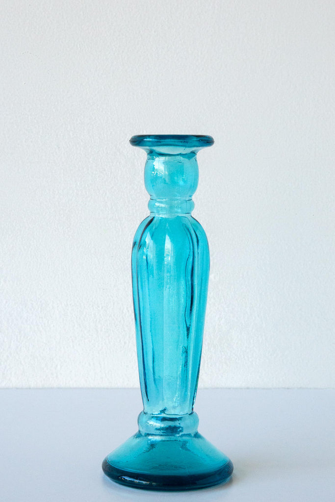 Fluted Glass Candlestick