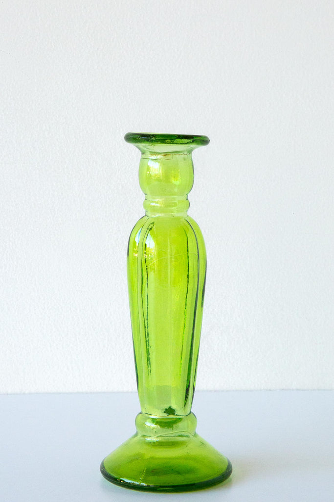 Fluted Glass Candlestick