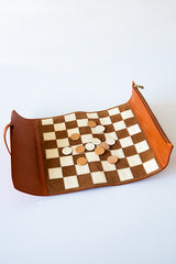 Leather Checker Board