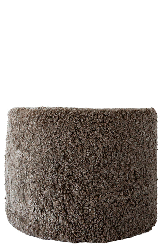 Sheepskin Round Pouf