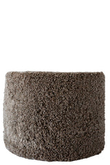 Sheepskin Round Pouf