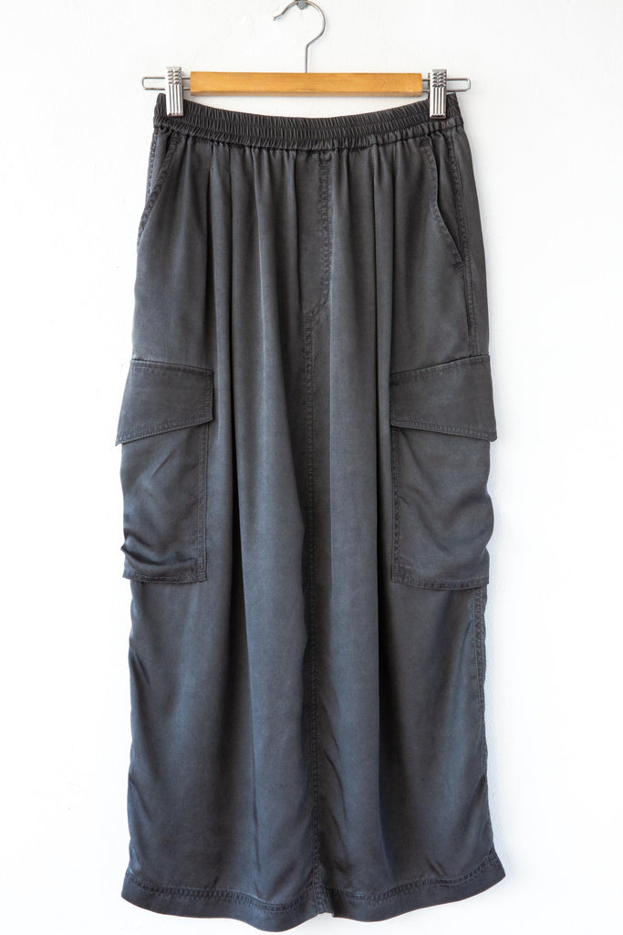 Cupro Cargo Skirt