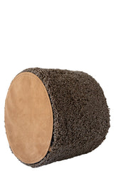 Sheepskin Round Pouf