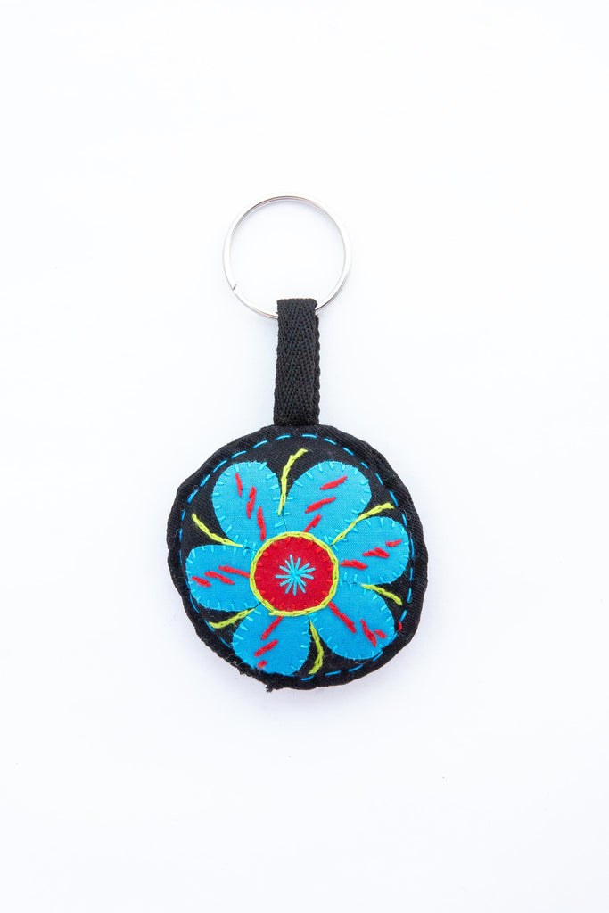 Flower Emb Key Ring