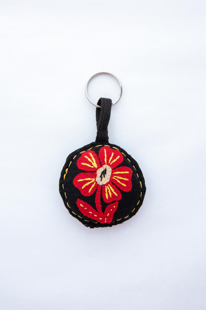 Flower Emb Key Ring