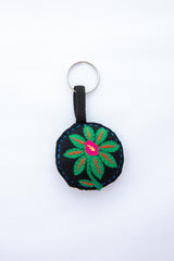 Flower Emb Key Ring