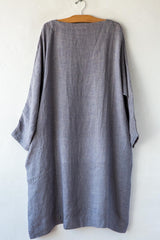 Boatneck Emb Dress