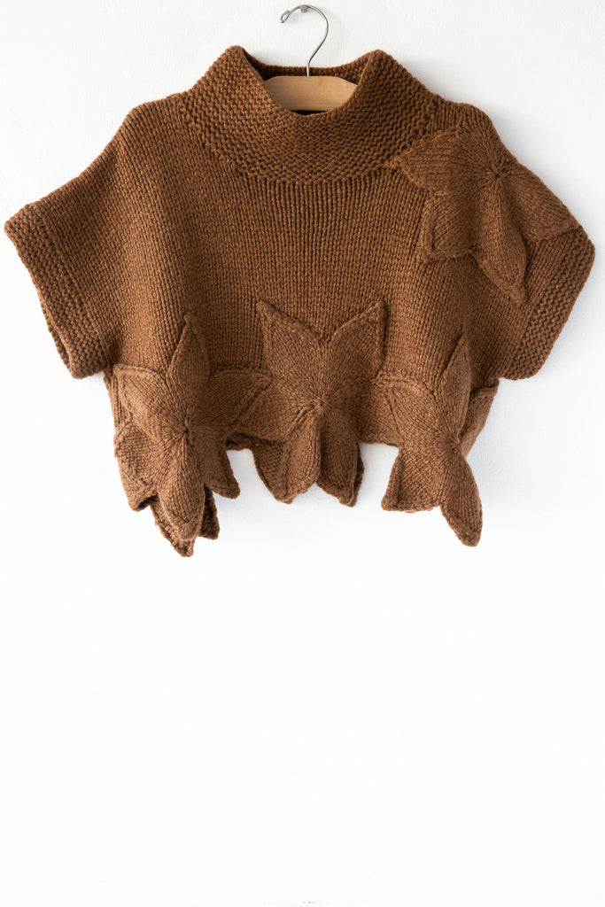 Handknit Flower Shrug