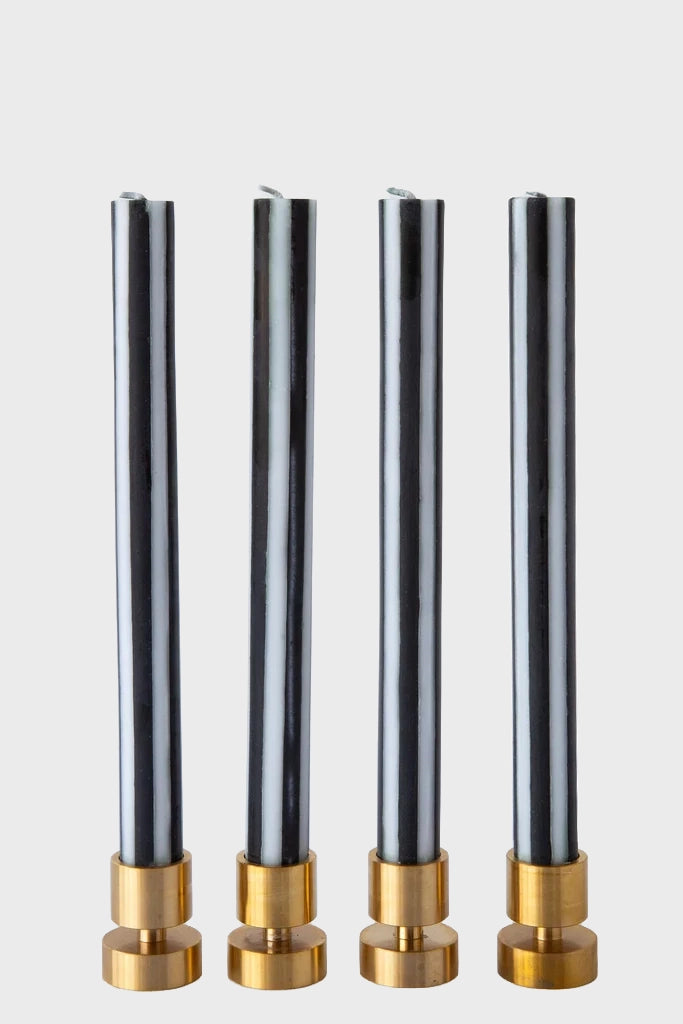 Stripe Taper Candlesticks