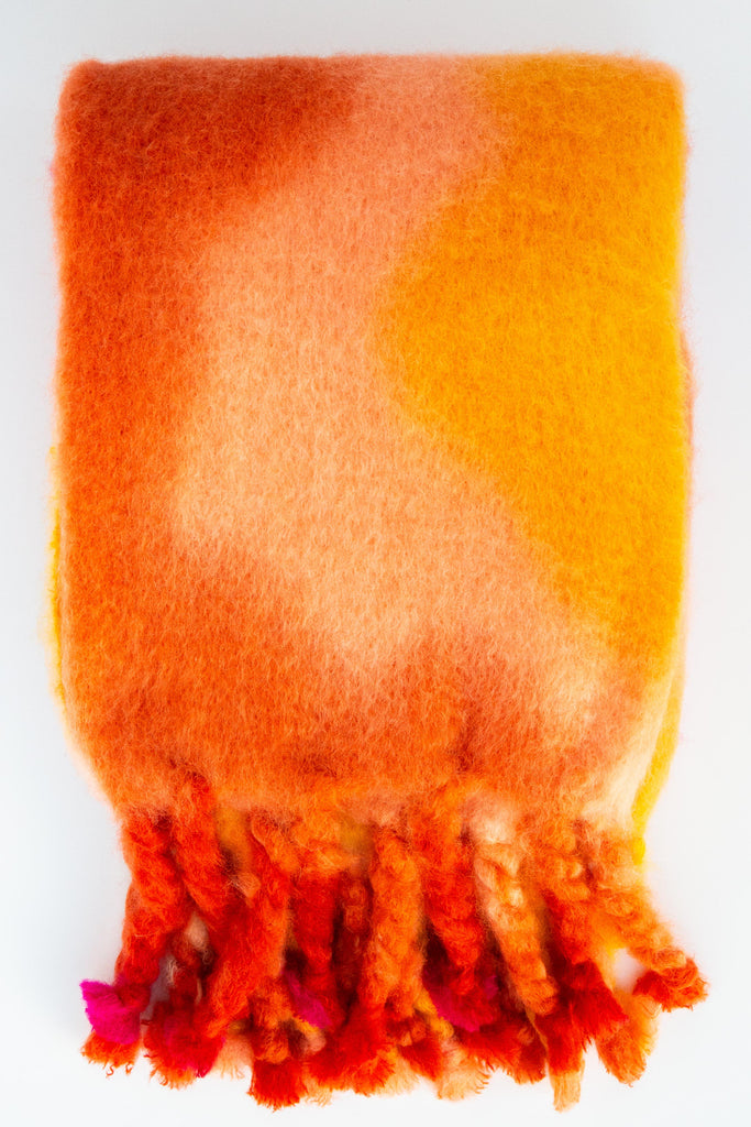 Mohair Tie-Dye Throw