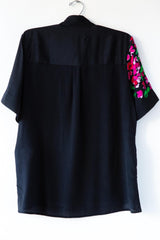 Silk Printed Emb Shirt