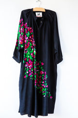 Silk Printed Emb Dress