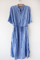 Shirring Stripe Dress