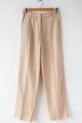 Linen Blend Straight Leg