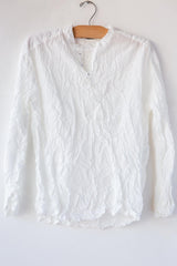 Crinkle Stand Collar Shirt