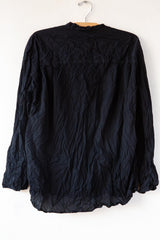 Crinkle Stand Collar Shirt