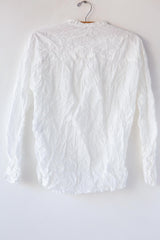 Crinkle Stand Collar Shirt