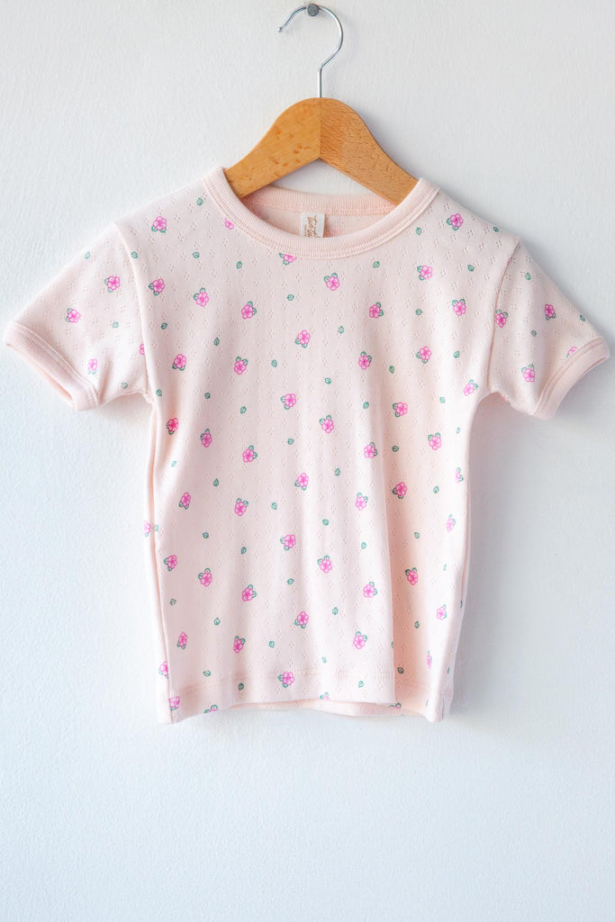 Pointelle Flower Tee