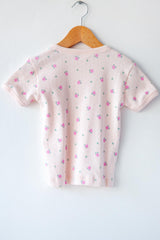 Pointelle Flower Tee