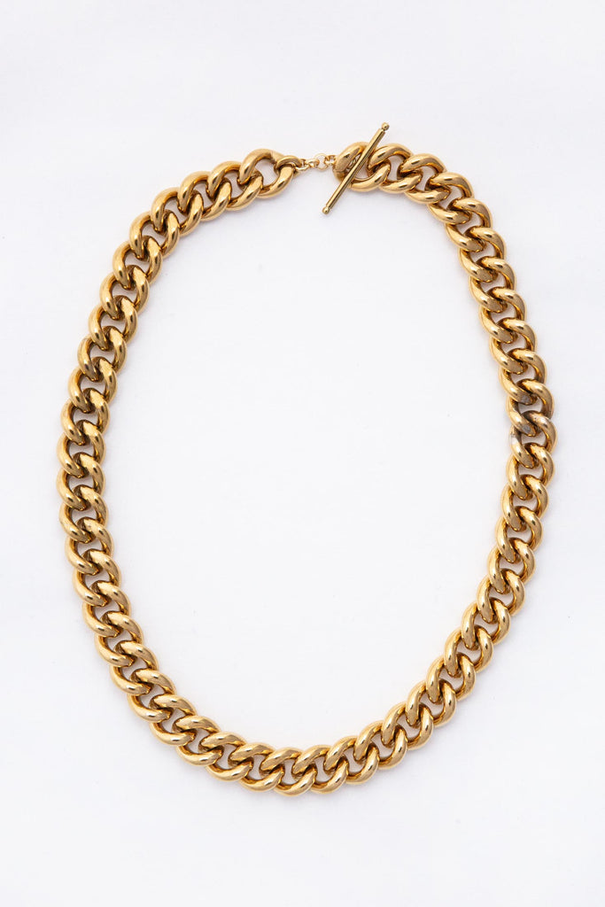Wide Curb Chain Necklace