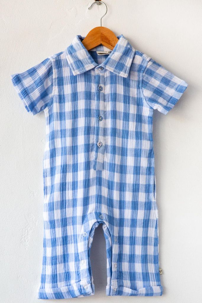 August Gingham Romper