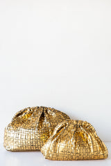 Game Laminate Clutch Gold