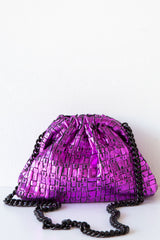 Game Laminate Mini Clutch Fuxia