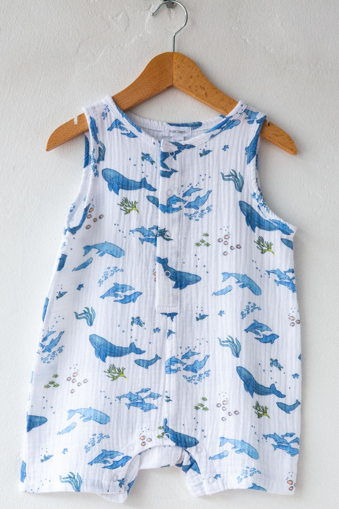 Watercolor Whales Romper