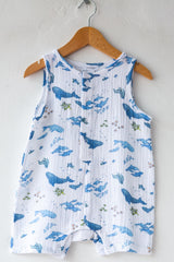 Watercolor Whales Romper