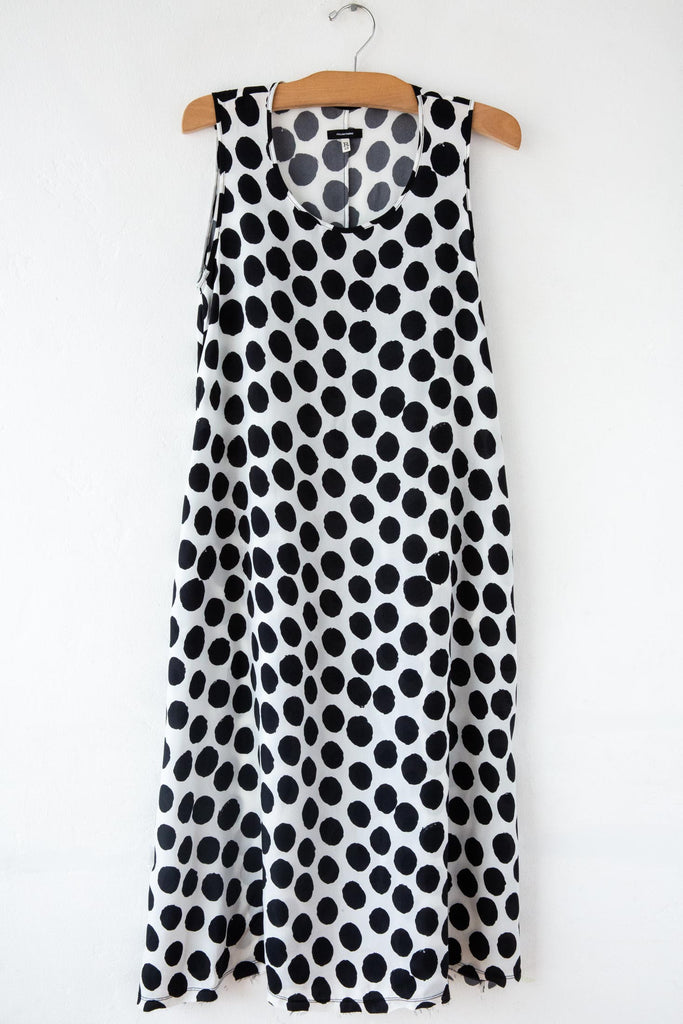 Sleeveless Dot Midi
