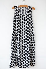 Sleeveless Dot Midi