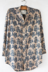 Pleated Floral Shirt