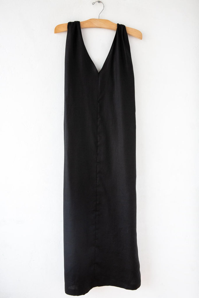 Knotted Linen Maxi Dress