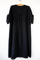 Linen Knot Sleeve Dress