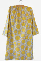 Liberty Sunflower Bell Slv Dress