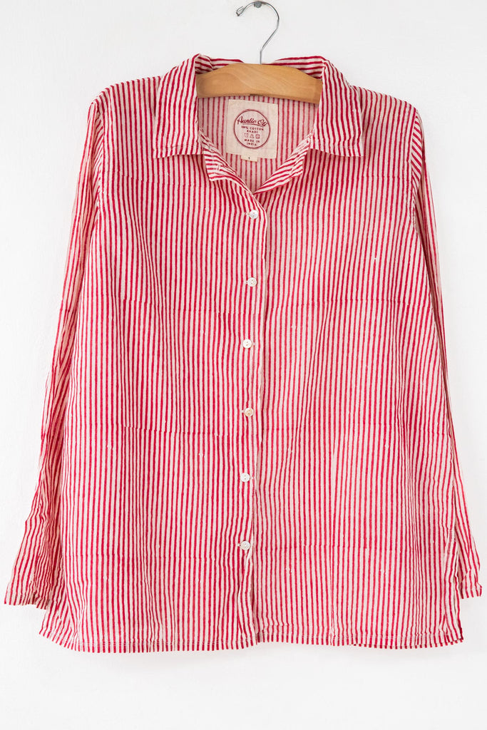Button Up Stripe Shirt