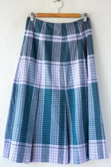 Madras Pleat A Line Skirt