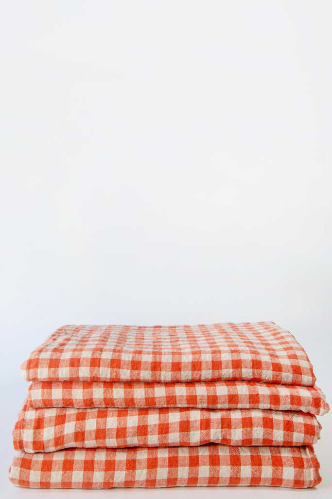 Linen Check Tablecloth