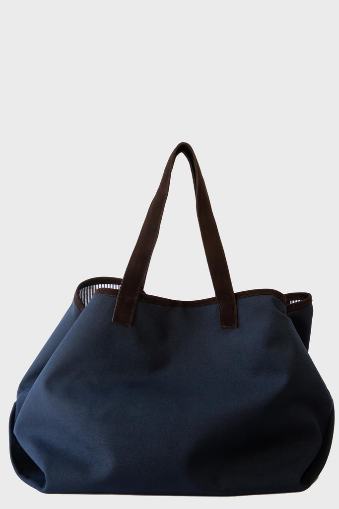 Canvas/Seersucker Basket Tote