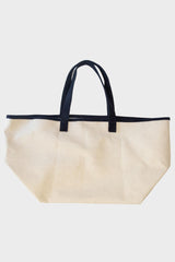 Canvas/Seersucker Basket Tote