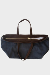 Canvas/Seersucket Zip Tote