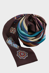 Silk Stripe Thin Scarf