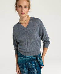 William Metallic V Neck