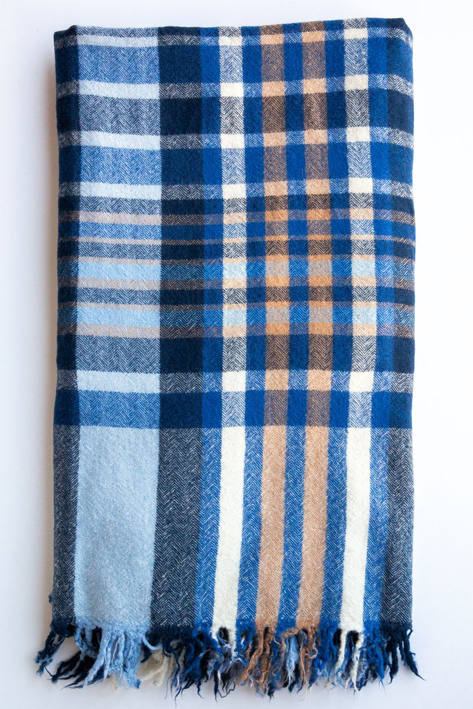 Plaid Blanket Indigo